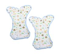 Vaguelly Pantalones De Pañal De Algodón Para Ñiño Unisex, Talla Única 0-2 Años, Estampado De Dibujos Animados León y Cocodrilo, Reutilizables y Lavables Para Entrenamiento De Ir Al Baño, 2 Piezas