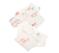 Vaguelly Pantalones Pañal Lavables Para Bebés Niña s (0-3 Meses) 100% Algodón Puro Absorbente Transpirable Para Entrenamiento Baño Reutilizables 2 Unidades Uso Diario Recién Nacida