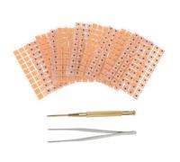 Vaguelly Parches Adhesivos para Acupuntura de Oreja y Sonda de Masaje Pinzas 3 Piezas Kit Desechable Cuidado Auricular Auriculoterapia Relajación Terapia Puntual