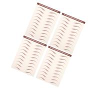 Vaguelly Pegatinas para Cejas Marrón a Prueba de Agua 4 Hojas 3d Realistas Temporales para Mujeres Práctica de Cejas Transferencia de Agua para Maquillaje Diario