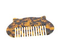 Vaguelly Peine Antiestático Retro de Gato Mini Cepillo Desenredante para Cabello Rizado Peine Portátil de Acetato para y Compacto y Ligero