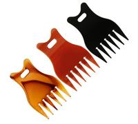 Vaguelly Peine Curvo para Hombre 3 Piezas Set (ámbar, Negro, Marrón) Peine de Masaje Suave para Cuero Cabelludo para Peinar y Moldear Cabello Uso Doméstico Peluquería