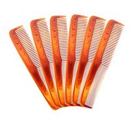 Vaguelly Peine de Dientes Anchos para Peinar Cabello, 6 Piezas de Ps para Cabello Seco y Mojado, Diseño de Doble Punta, Adecuado para Salón y Uso en Casa para Hombres