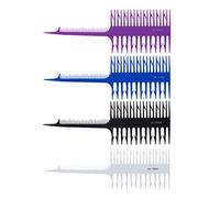 Vaguelly Peine De Espina De Pescado 4pcs Profesional Para Teñir y Sectionar Cepillo Para El Cabello Ligero