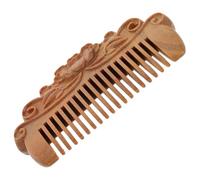 Vaguelly Peine De Madera Para Masaje Relieve Pequeño 8 Cm, Antiestático, Para Mujer, Cuidado Del Cuero Cabelludo, Uso El Hogar, Diseño Tallado Artesanal