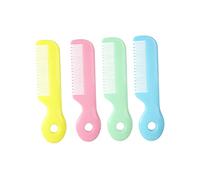 Vaguelly Peine para Ñiño 4 Piezas Tamaño Pequeño Dientes Redondos Masaje para Recién Nacido Cuidado Delicado Cuero Cabelludo Accesorios para Baby Shower Viaje Colores Azul Rosa Verde