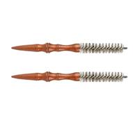 Vaguelly Peine Rizador Espiral Mini 2 Piezas Cepillo Redondo Pequeño para Cabello y Barba Accesorio Antiestático para Peinar y Levantar Raíces Adecuado para Secado con Secador y