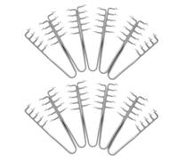 Vaguelly Peine Voluminizador de 10 Piezas Gris Dientes Anchos Peine para Levantar Raíces y Crear Volumen de ABS para Cabello Afro Flequillo y Peinado Diario Portátil