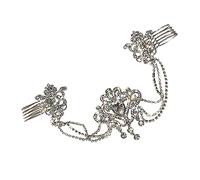 Vaguelly Peineta Pelo De Boda Acce Sos Cabello De Novia 1 Unidad Tamaño Estándar Material Seguro Color Plateado Accesorio Para Bodas y Ocasiones Obsequios