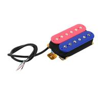 Vaguelly Pickup Eléctrico para Guitarra con Doble Bobina Ajustable Rendimiento sin Ruido Espacio entre Polos de Compatible con Mástil y Puente Accesorio Profesional para Escenarios y