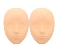 Vaguelly Piel De Cara 5d De Silicona 2pcs/1set Práctica Para Maquillaje Facial Piel Humana Falsa