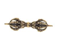 Vaguelly Pieza De Mango Vajra para Decorativo Decoración Majadero Adorno De Mortero Budismo Vajra Mano De Mortero Vajra Antigua Adorno De Vajra De Escritorio Golden Latón