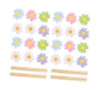 Vaguelly Piezas inserto de pastel pequeño margarita adornos decoraciones de pasteles flores toppers adorno de pastel de flores decoración de selección de flores Papel