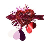 Vaguelly Pinza Cabello en Forma de Corazón Roja Purpurina Clip Antideslizante Tipo Cocodrilo para Mujer Accesorio Romántico para San Valentín Fiestas y Bodas Clip Decorativo para