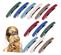 Vaguelly Pinzas Francesas Mate para Cabello Grueso para Mujer, Set de 12 Unidades, Tamaño Mediano, Sujeción Fuerte Resorte, Accesorios para Peinados Casuales y Formales