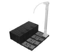 Vaguelly Placa de Filtro Inferior para Acuario Circulación bajo Sustrato | Plástico Negro, Reduce Turbidez del Agua, para Bombas de Aire y Acuarios Plantados