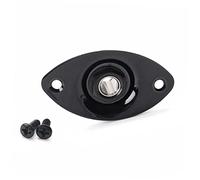 Vaguelly Placa Ovalada Metálica Conector De Guitarra 6,35 Mm y Tornillos, Compatible Guitarras y Bajos Para Actuaciones