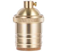 Vaguelly Portalámparas Vintage de Cobre E26 E27 con Pomo Giratorio y Núcleo de Lámpara Seguro para Lámparas de Techo Estilo Retro Elegante y Funcional