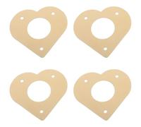 Vaguelly Protector para Caseta de Pájaros de Hierro Dorado Forma de Corazón, Bloqueo de Ardillas y Fácil Instalación para Jardines y Parques, 1 Set