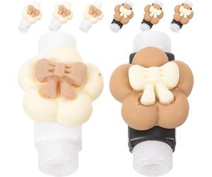 Vaguelly Protectores de Cable de Carga Dibujos Animados y Flores Funda Protectora de Cable de Datos en Forma de Flor Color Beige y Marrón Paquete para Uso Doméstico