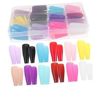 Vaguelly Puntas De Uñas Postizas Ballerina De Color De Uñas Artificiales Largas y Salones o Casa