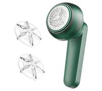 Vaguelly Quitapelusas Eléctrico Recargable 3 Cuchillas Reemplazables, Diseño Portátil Verde, Para Suéteres y Ropa, Removedor Eficaz De Bolitas y Pelusa, Uso Doméstico y Viaje