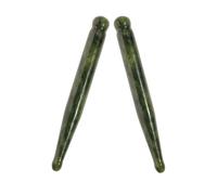 Vaguelly Rodillo de Masaje Facial de Jade Natural para Reducción de Hinchazón 2 Piezas, Herramienta de Masaje Terapéutico Adecuado para Uso en Casa