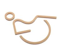 Vaguelly Señalización Adaptada para Discapacitados Cartel para Discapacitados Acrílico Dorado, Visible y Resistente a Rayaduras, para Baño y Aseo, para Puertas y Paredes