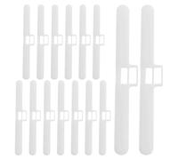 Vaguelly Set de 15 Perchas Dobles para persianas Verticales, colgadores Ajustables de plástico Blanco para Cortinas y estores en hogares y oficinas