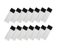 Vaguelly Set de 50 Botellas de Vidrio Reutilizables para Aceite Esencial y Cosméticos, Capacidad 5 Ml, Ligeras y Transparentes Ideales para Viaje y Uso Facial
