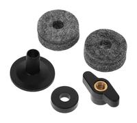 Vaguelly Set de Accesorios para Soporte de Platillos de Batería Almohadillas de Fieltro y Fundas de Plástico Negro, Absorción de Impactos y Compatible Varios Tipos de Tambores