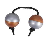 Vaguelly Sonajero de Percusión Kashaka Rítmico Pequeño en Color Plata y Marrón, Instrumento Musical Manual para Conciertos y Entretenimiento, Juguete Didáctico Sensorial para Bebés