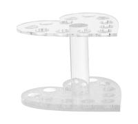 Vaguelly Soporte para Pinceles de Uñas en Forma de Corazón Plateado, Material Pet Cómodo que Previene la Dispersión de Bolígrafos para Decoración de Uñas