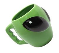Vaguelly Taza de Café de Cerámica Diseño 3d Extraterrestre, Resistente al Desgaste, Cómoda para Uso Diario en Hogar y Oficina, Multifunción