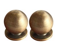 Vaguelly Tiradores de Puerta para Armario de Cobre Color Dorado Forma de Bola, Paquete de 2 Piezas, Manijas Resistentes para Muebles y Cajones en Cocina y Sala