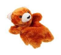 Vaguelly Títere de Mano Interactiva Oso de Peluche Amarillo, Marioneta de Animal de Felpa y Algodón PP Suave, Juguete Educativo para Contar Historias y Desarrollo Social, Adecuado