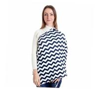 Vaguelly Toalla De Lactancia Multifuncional Diseño De Olas Cubierta De Alimentación Segura y Resistente Al Viento Para Sillas De Paseo Chal Duradero Para Mujeres