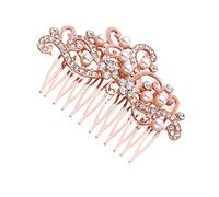 Vaguelly Tocados De Moda Clip Para La Cabeza En Oro Rosa Para Velo Peinados Tocados Accesorios De Novia Decoraciones Para Despedidas De Soltera Accesorios Para El Cabello En