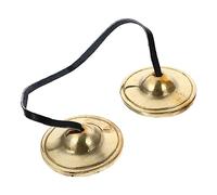 Vaguelly Tocar El Timbre Campana De Meditación Hecha Mano Instrumento De Percusión Para Platillos Para Yoga y Meditación Fabricado Latón
