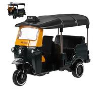 Vaguelly Triciclo Tailandés De Aleación De Juguete De Simulación Tuk Tuk Modelo De Coche De Juguete Escultura De Coche De Metal Modelo De Bicicleta Adorno De Triciclo En Miniatura Adorno