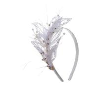 Vaguelly venda women mujeres charm bride Glamuroso pluma present novia diademas adornadas para mujer pequeño diadema ciruela Tadle de fiesta tocado de penacho de hadas Aleación de zinc