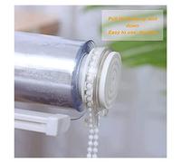 VagxTbs Persianas Transparentes Enrollables Cortinas Exteriores de PVC de 0,5mm Claro a Prueba de Intemperie para Mirador, Garaje(140x220cm)