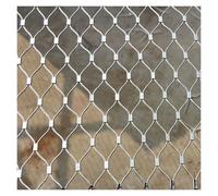 VagxTbs Red De Cuerda De Acero Inoxidable Malla Metálica Tejida Cerca Anticaída De Gran Altitud Malla Flexible Inoxidable Seguridad Para Jaulas Zoológico(1x5m/3.28x16.4ft)