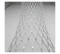 VagxTbs Red De Cuerda De Acero Inoxidable Malla Metálica Tejida Valla De Jardín Protección Para Escaleras Resistente A Impactos Red Antirrobo(0.8x15m/2.6x49.2ft)