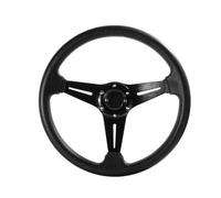 VAHAKKRMVM Volante Deportivo Universal 350 Mm 14 Pulgadas Para Simulación Derrapes Juego Carreras Volante Piezas Interiores Coche(Negro)