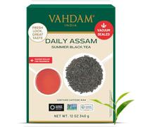 VAHDAM, Assam Te Negro Hojas Sueltas (340g, 170+ Tazas) Fuerte, Malteado E Intenso | Té Negro Premium De Las Montañas de Assam | Té de Hojas Sueltas, Hoja de Grado Largo de la India