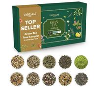 VAHDAM, Caja De Regalo Surtida De Té Verde (10 Sabores) Sin Gluten, Sin OGM | 10 Tés Exóticos De Hojas Sueltas | Caja De Té Verde, Regalo De Té De Para Mujer Y Hombre