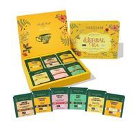 VAHDAM, Surtido De Infusiones (6 Sabores, 36 Sobres), Caja Regalo Té Navideño | Sin Cafeína, Sin Gluten, Sin OGM | Herbal Tea
