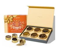 VAHDAM, GLOW - Caja de Regalo Día de la Madre | 6 Tés a Granel Surtidos | Gift Ideas para Mujeres | Sin Gluten, Sin OGM