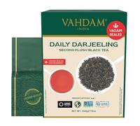VAHDAM, Hojas De Té Negro Darjeeling De Himalaya - 340g (+170 Tazas) Té Darjeeling Puro | Rico Y Aromatico | Té De Hojas Sueltas De Grado De La India | Te Negro Granel